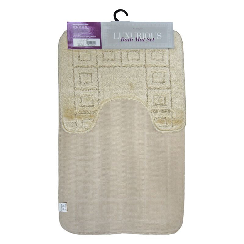 Bathroom Shop 2 Piece Luxurious Bath Mat Set Green
