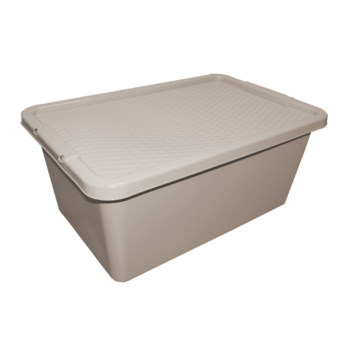 Plastic Storage Box 45 Litres - Beige Grey by Simply Rattan