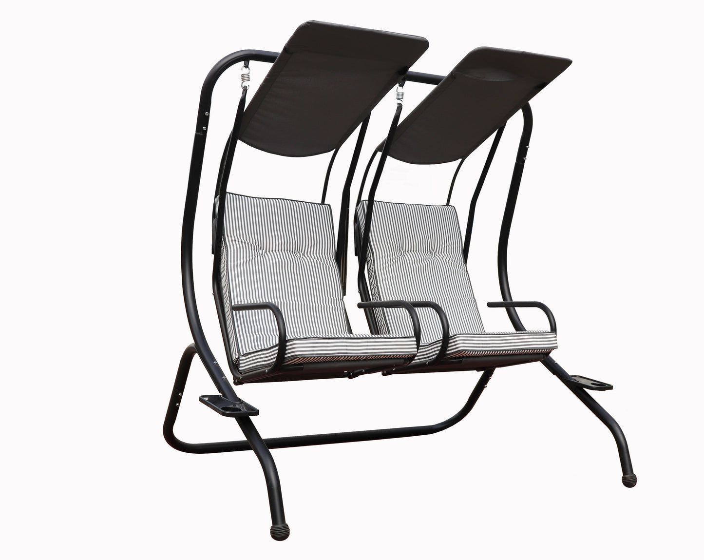 Hartwell Garden Swing Seat by Croft - 2 Seats Grey & White Cushions