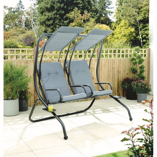 Hartwell Garden Chair by Croft - 2 Seats Grey Cushions
