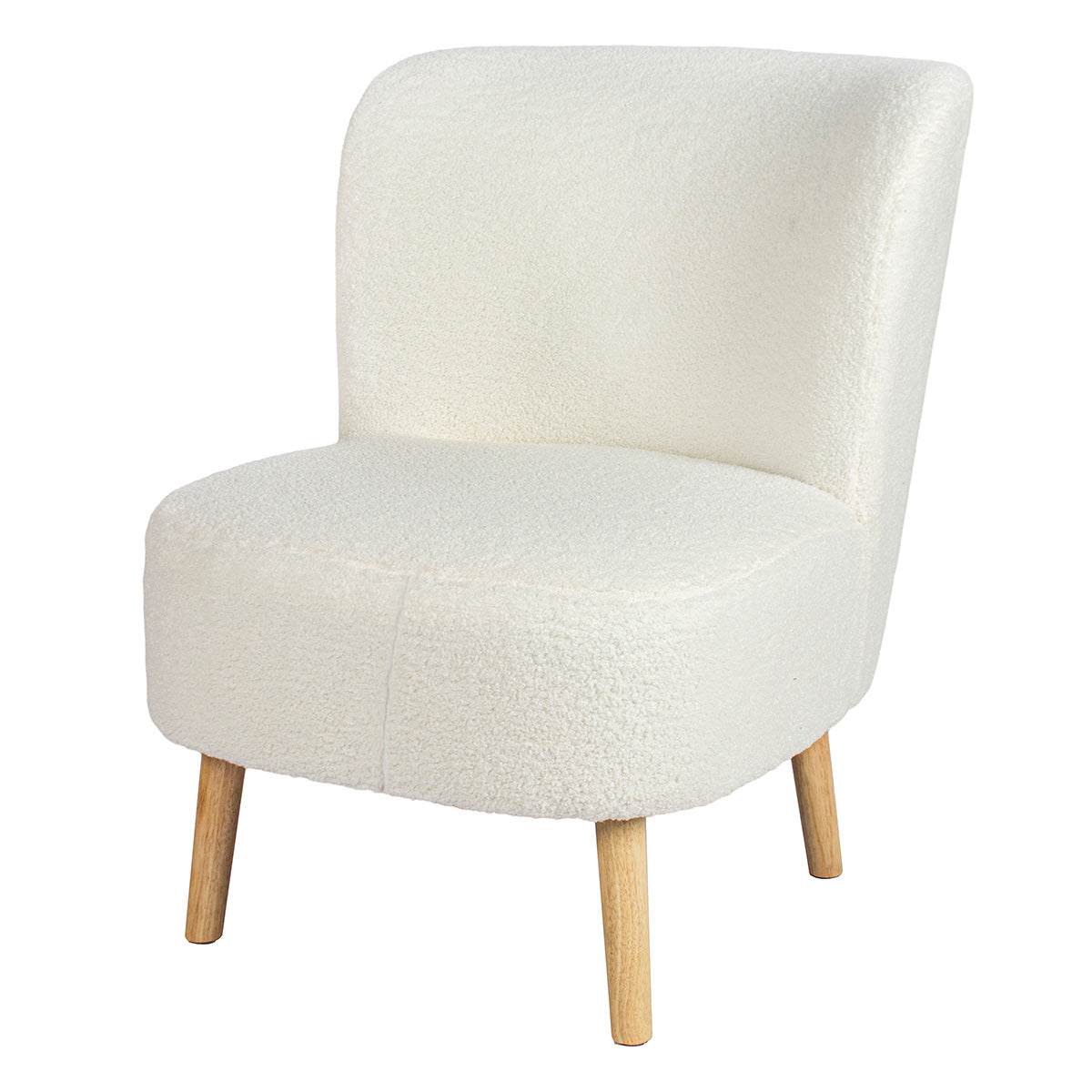 Teddy Dining Chair Wood & Fabric White by Hamilton McBride