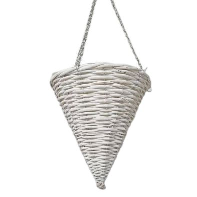 Garden Hanging Basket White Willow Cone 30cm By Croft Primary Image