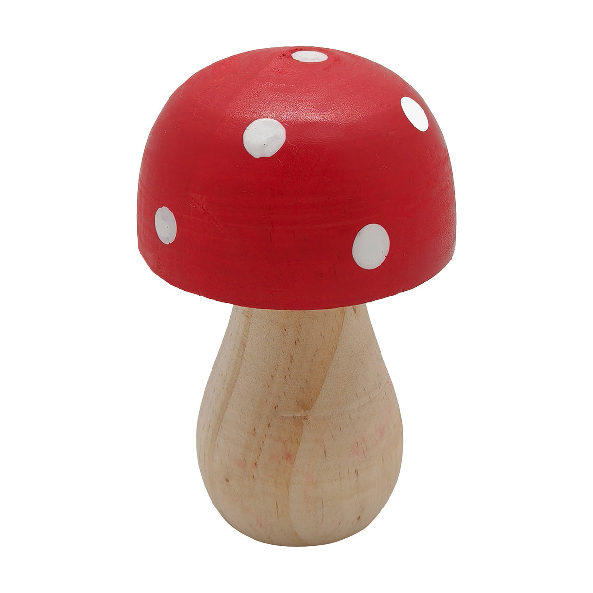 Toadstools Display Halloween Decoration Red & Beige with Polka Dots Pattern - 10cm
