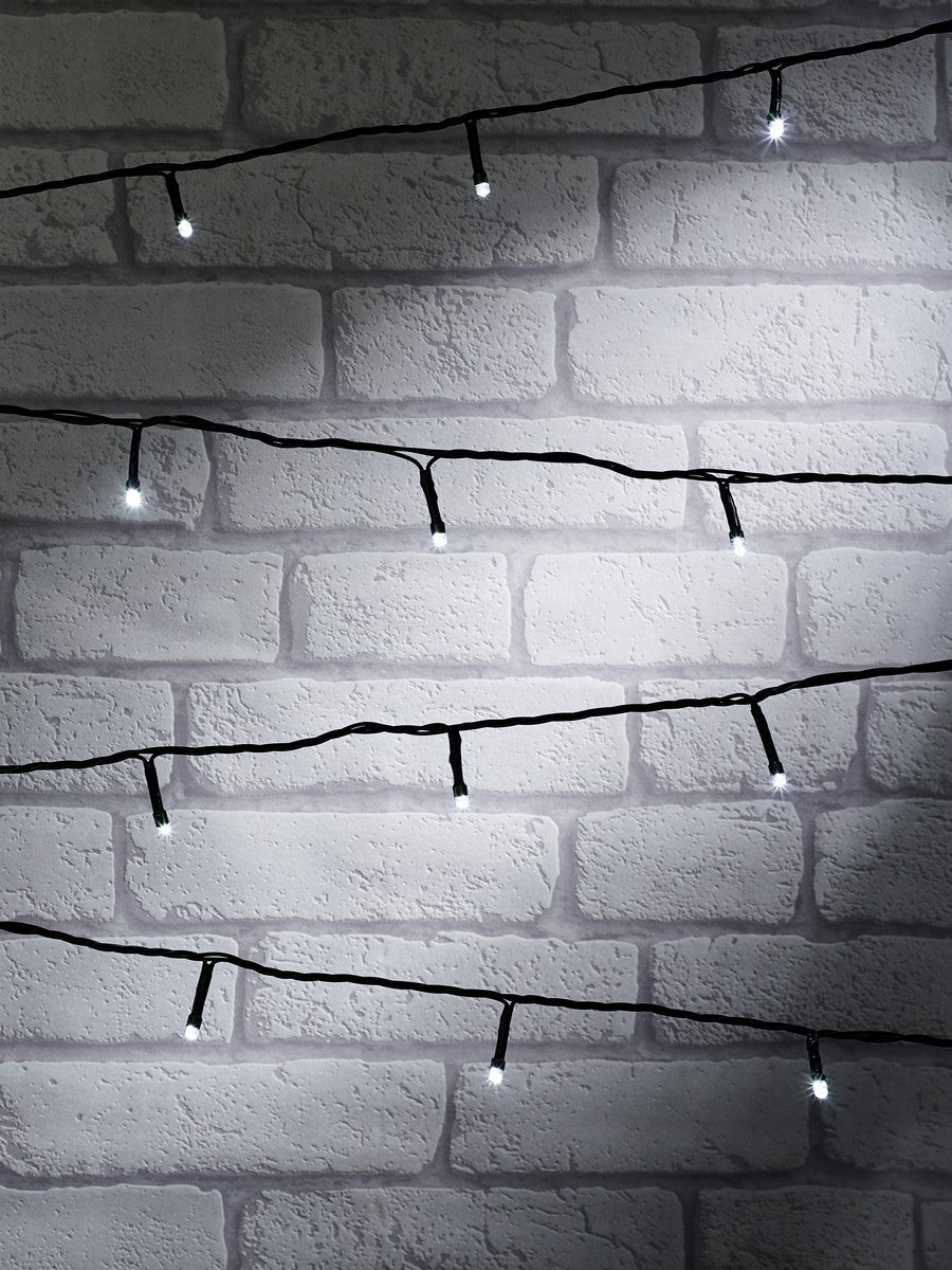 Christmas String Fairy Lights Multifunction Cool White Outdoor 200 LED - 14.92m by Astralis