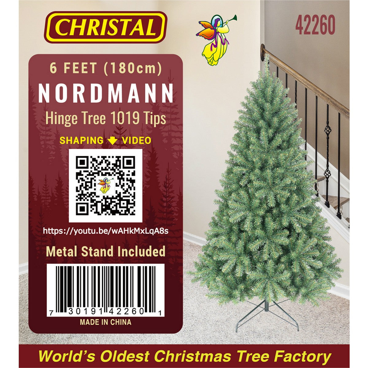 6ft Nordman Fir Christmas Tree Artificial - 1019 Tips