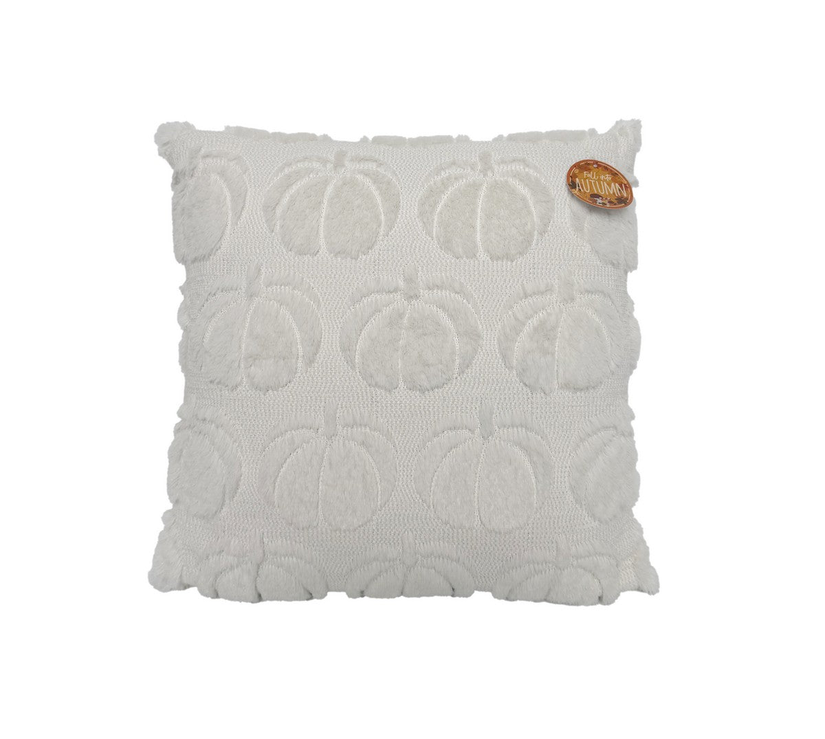 Cushion Halloween Decoration White with Pumpkin Pattern - 45cm by Fangtastic