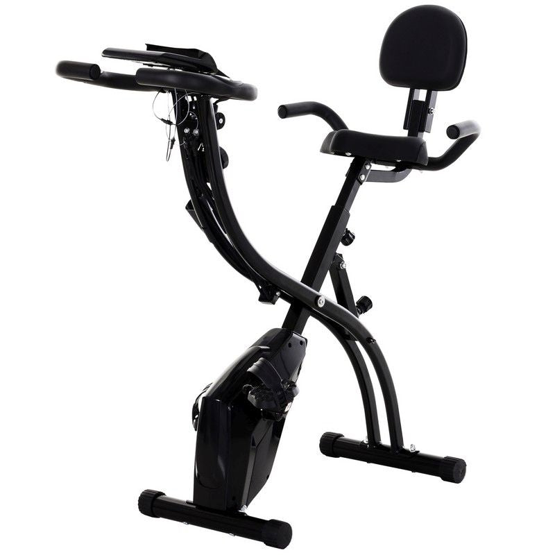 Homcom 2-in-1 Foldable Exercise Bike Recumbent Stationary Bike