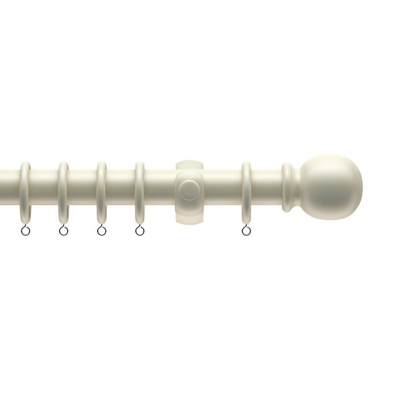 Speedy Victory 300cm Curtain Pole Wood White - 28mm Diameter