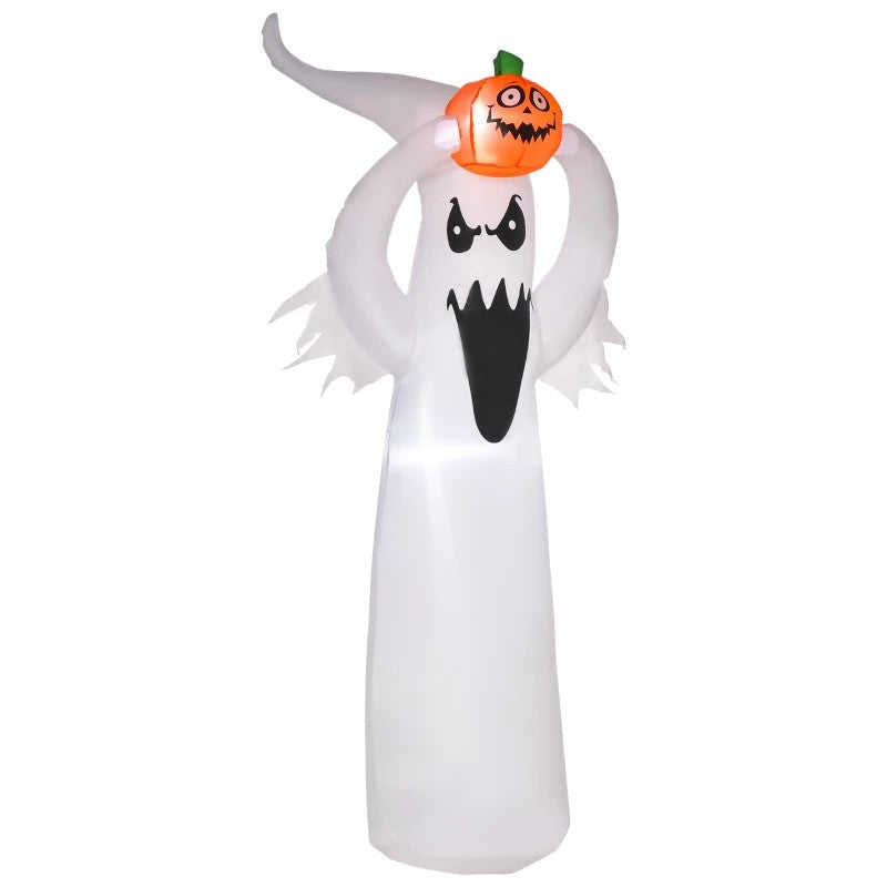 Inflatable Halloween Floating Ghost Pumpkin Outdoor Decoration w/ LED Lights 6FT