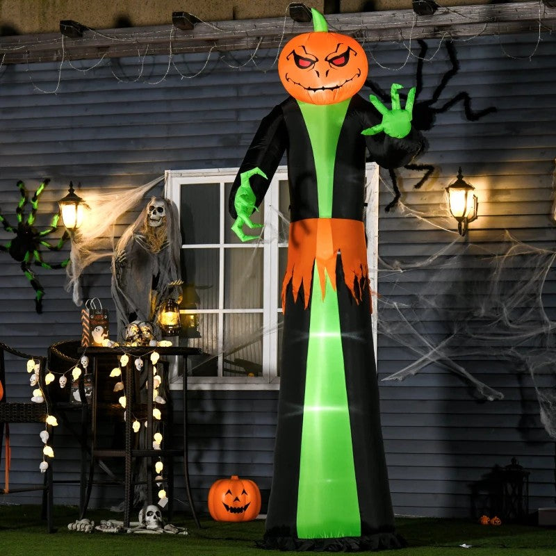 2.7m Inflatable Halloween Pumpkin with Build-in LED for Party Garden Decorations