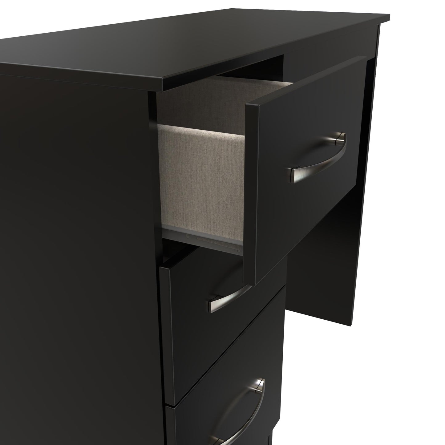 Avon Desk Black 3 Drawers 90cm
