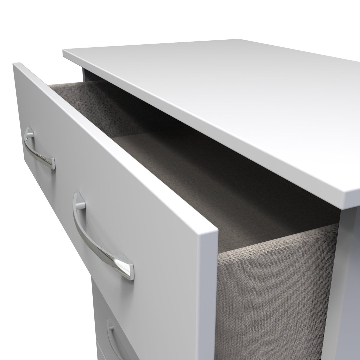 Avon Tall Chest of Drawers White 4 Drawers 108cm