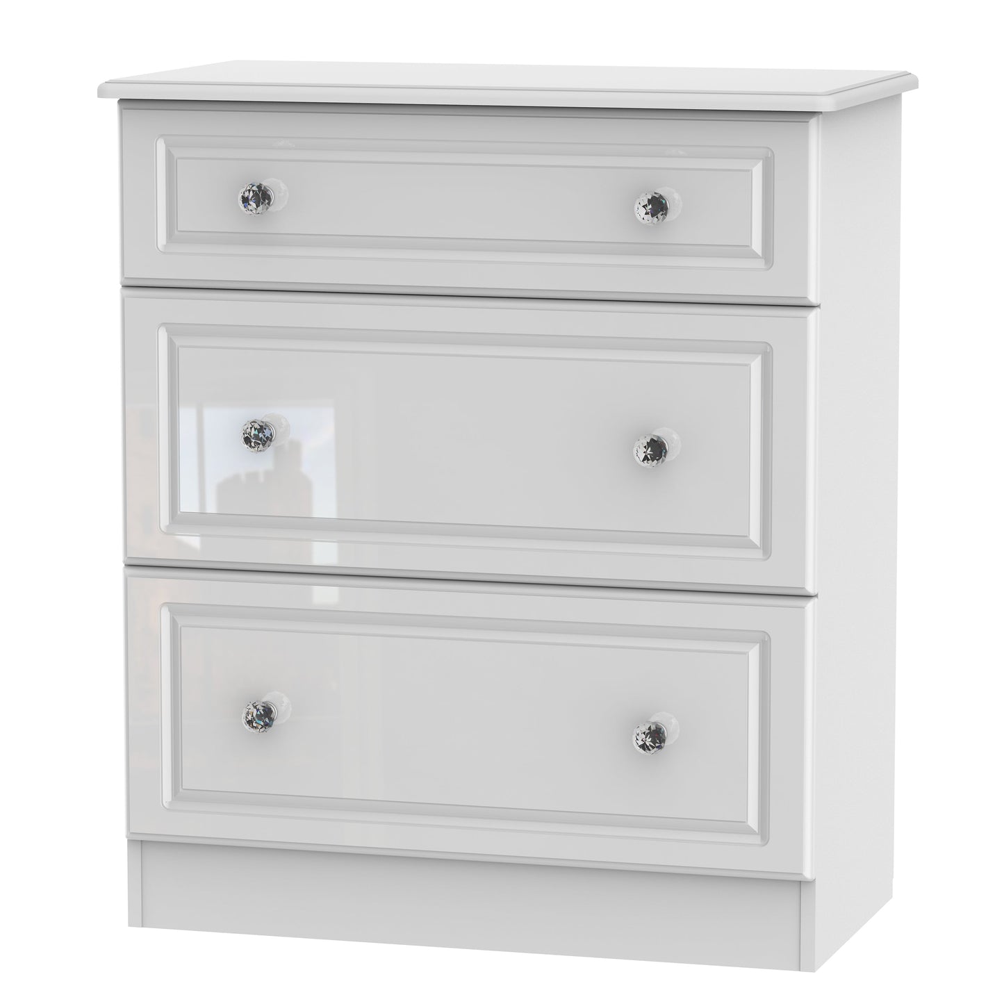 Balmoral Chest of Drawers White 3 Drawers 40cm