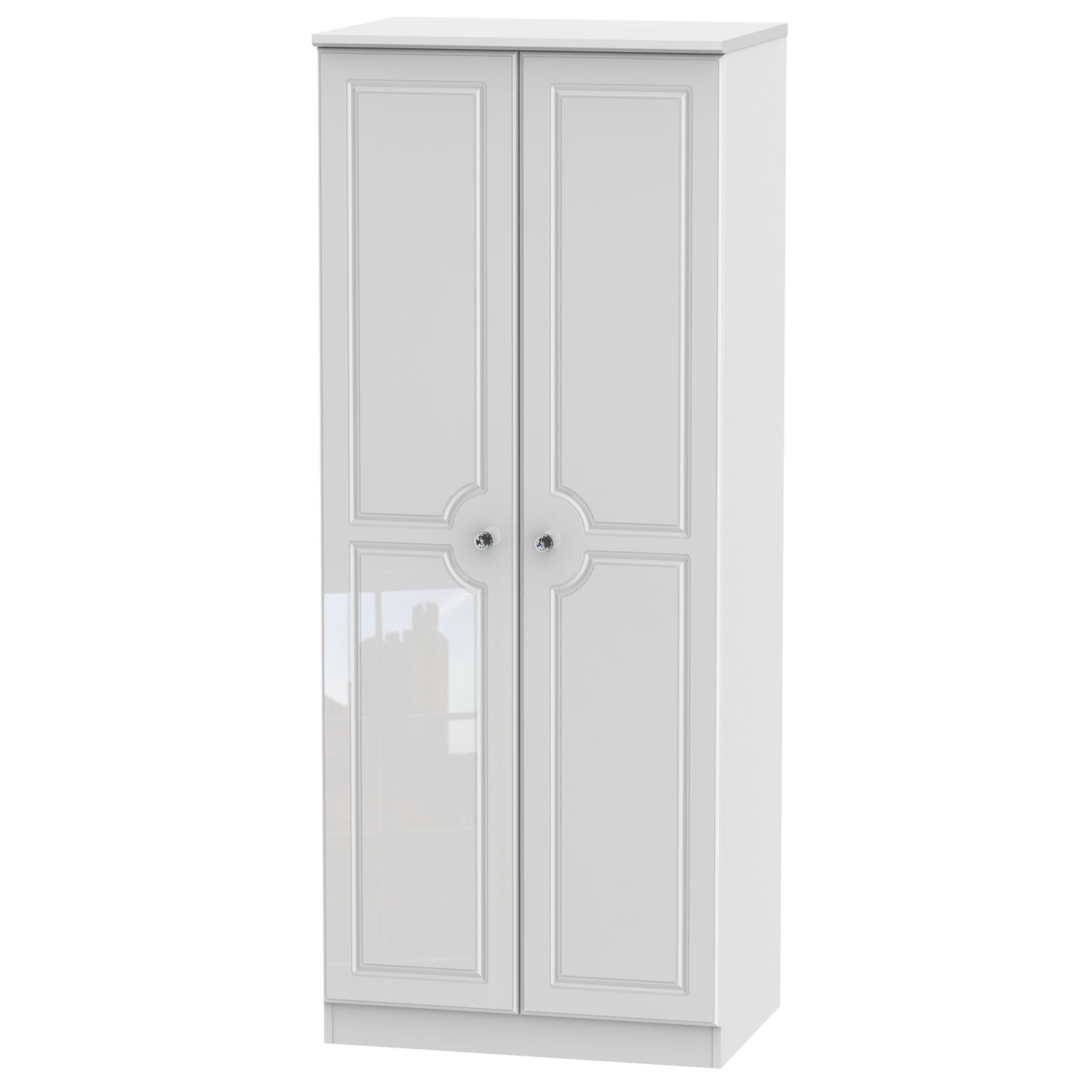Balmoral Tall Wardrobe White 2 Doors 182cm