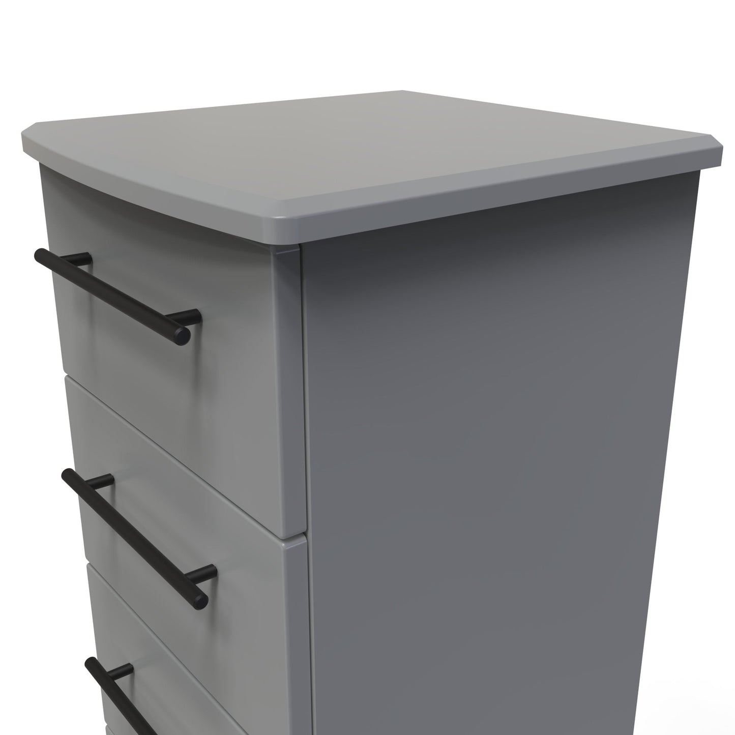 Beverley Tall Tallboy Grey 5 Drawers 108cm
