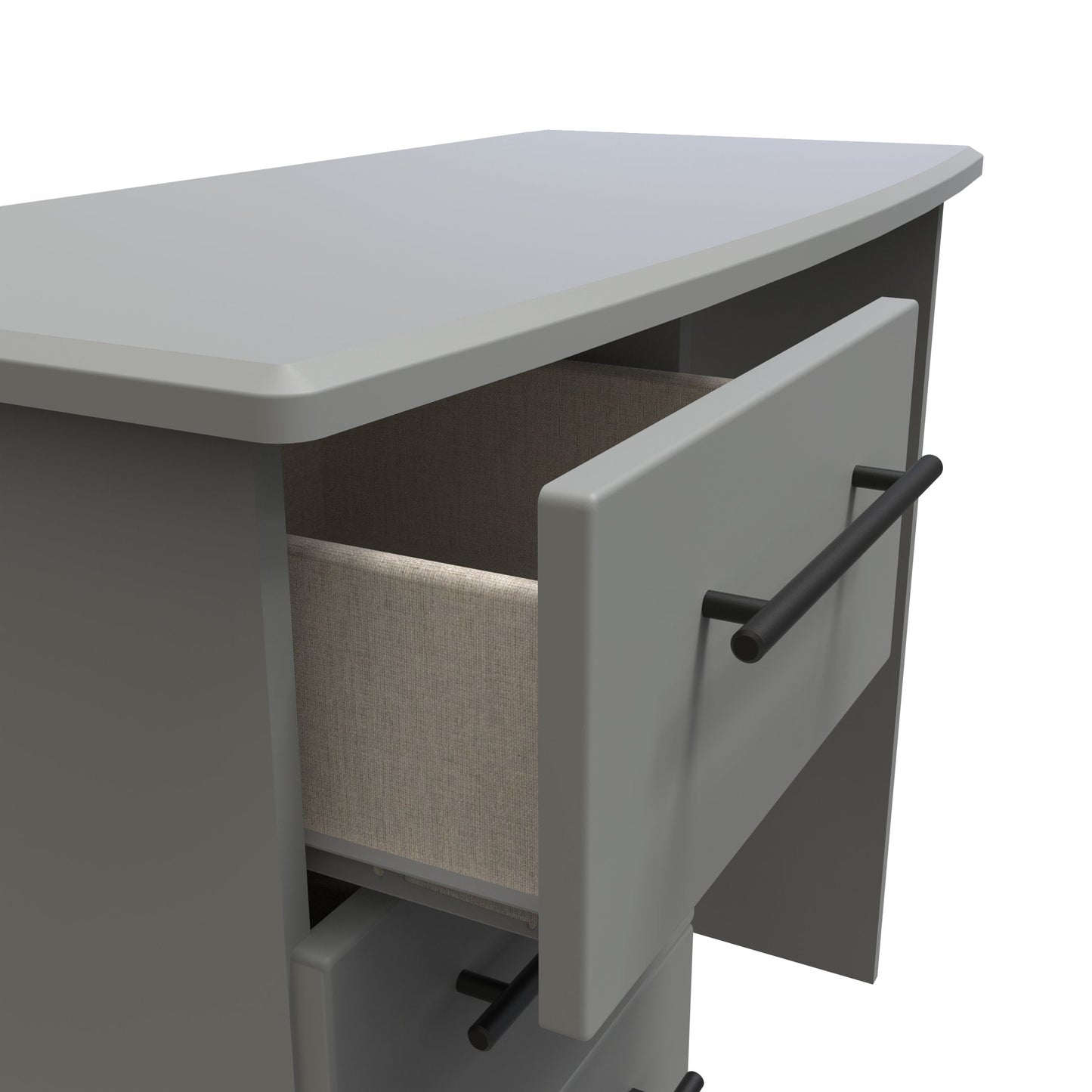 Beverley Desk Grey 3 Drawers 93cm