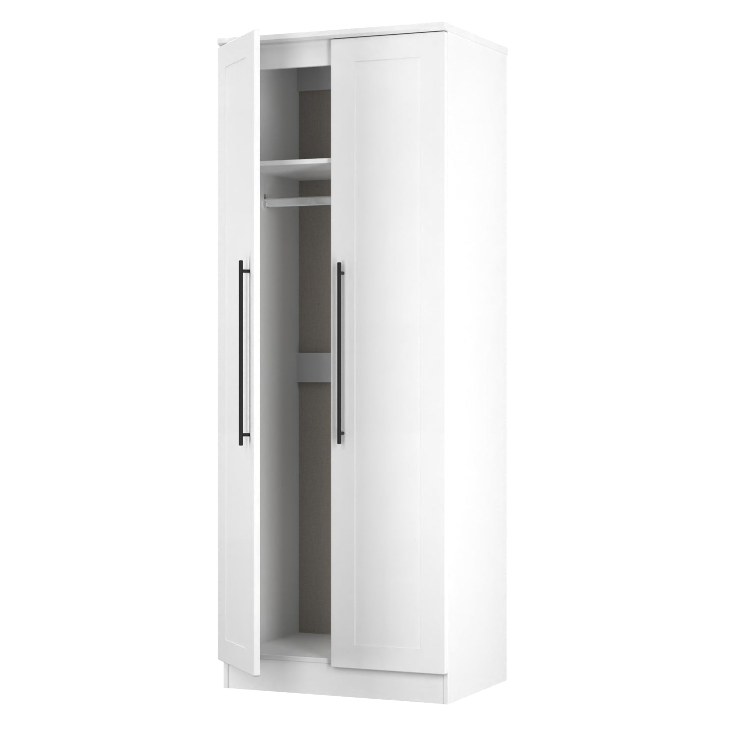 Beverley Tall Wardrobe White 2 Doors 196cm
