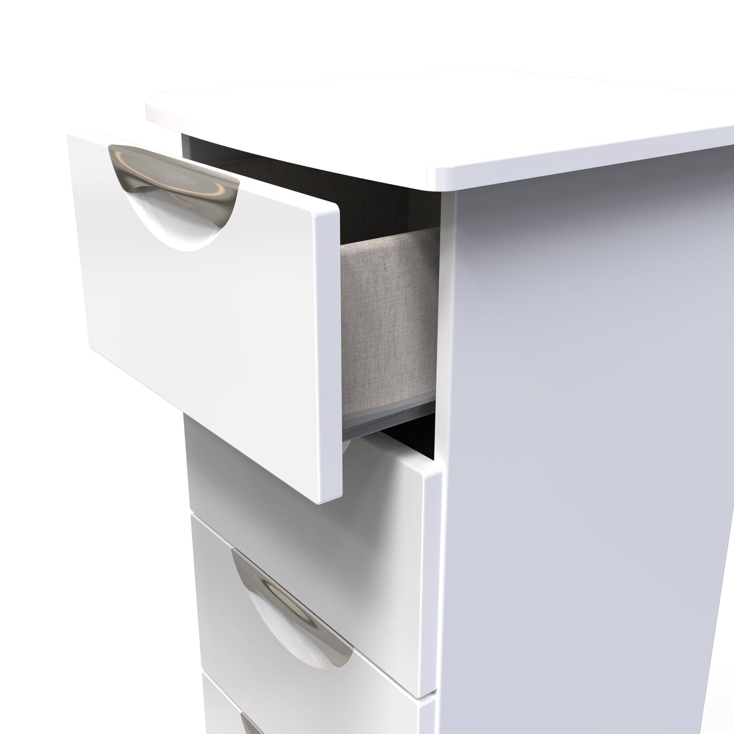 Camden Tall Tallboy White 5 Drawers 108cm