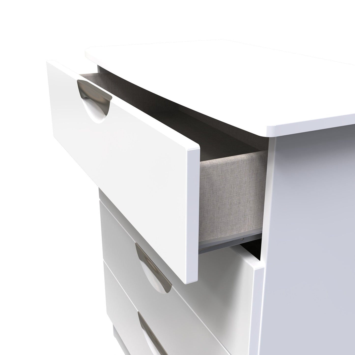 Camden Chest of Drawers White 4 Drawers 77cm