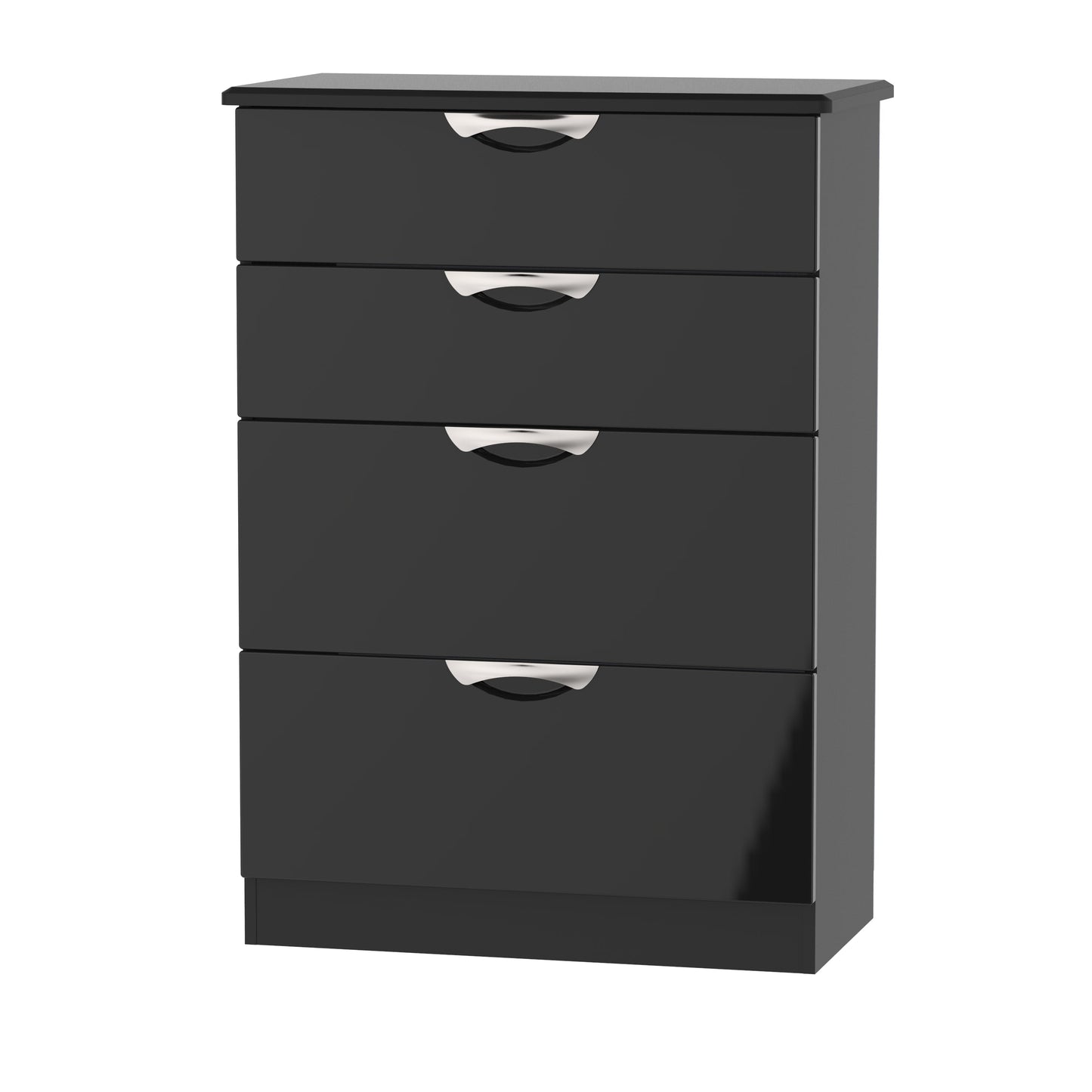 Camden Tall Chest of Drawers Black 4 Drawers 108cm