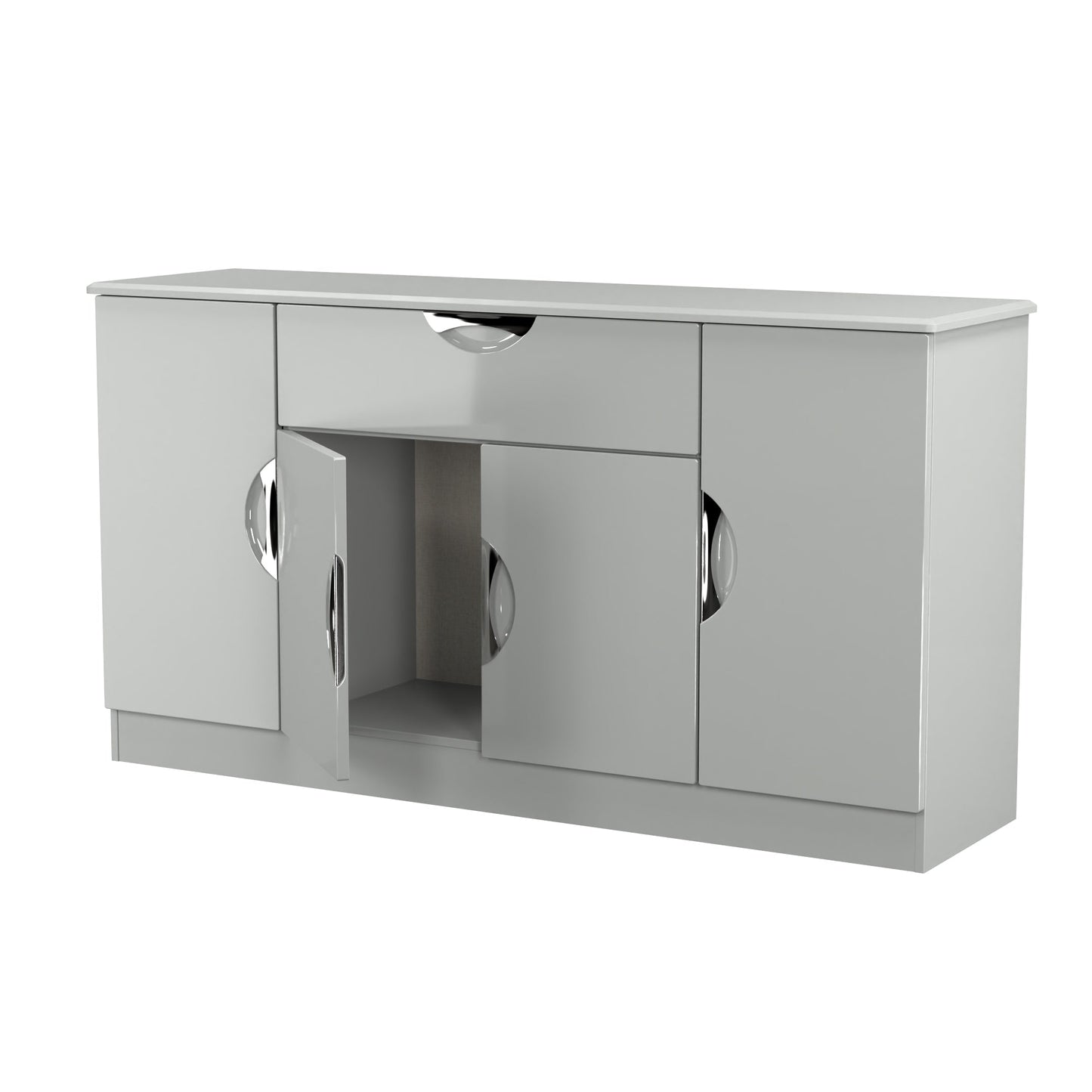 Camden Large Sideboard Grey 4 Doors 3 Shelves 1 Drawer 146cm