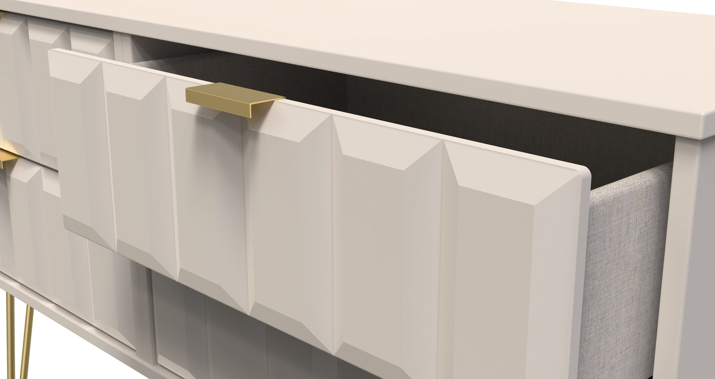 Cube Large Chest of Drawers Off-White 4 Drawers 115cm