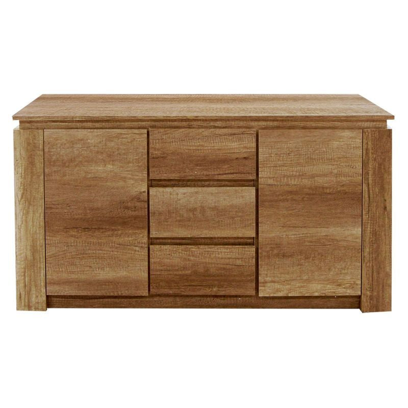 GFW Canyon Large Sideboard Natural 2 Doors 4 Shelves 3 Drawers