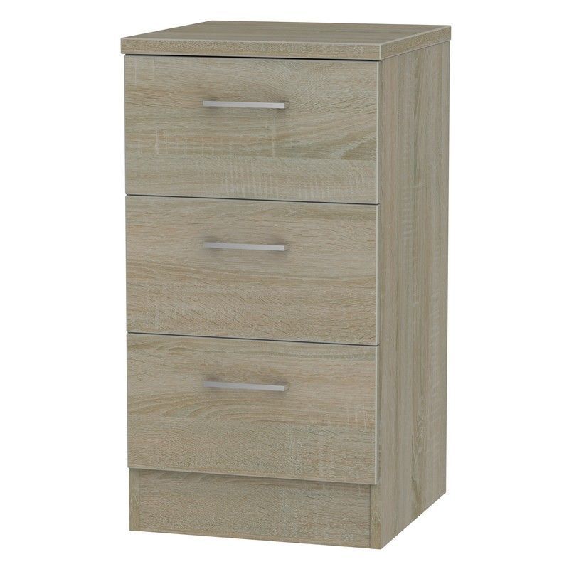 Swift Elmsett Slim Chest of Drawers Brown 3 Drawers