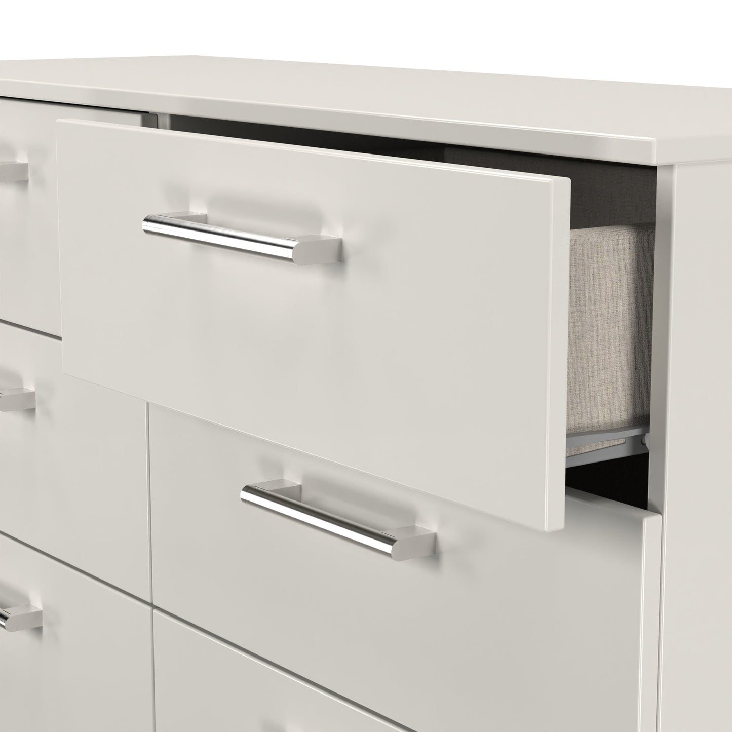 Devon Large Chest of Drawers Grey 6 Drawers 110cm