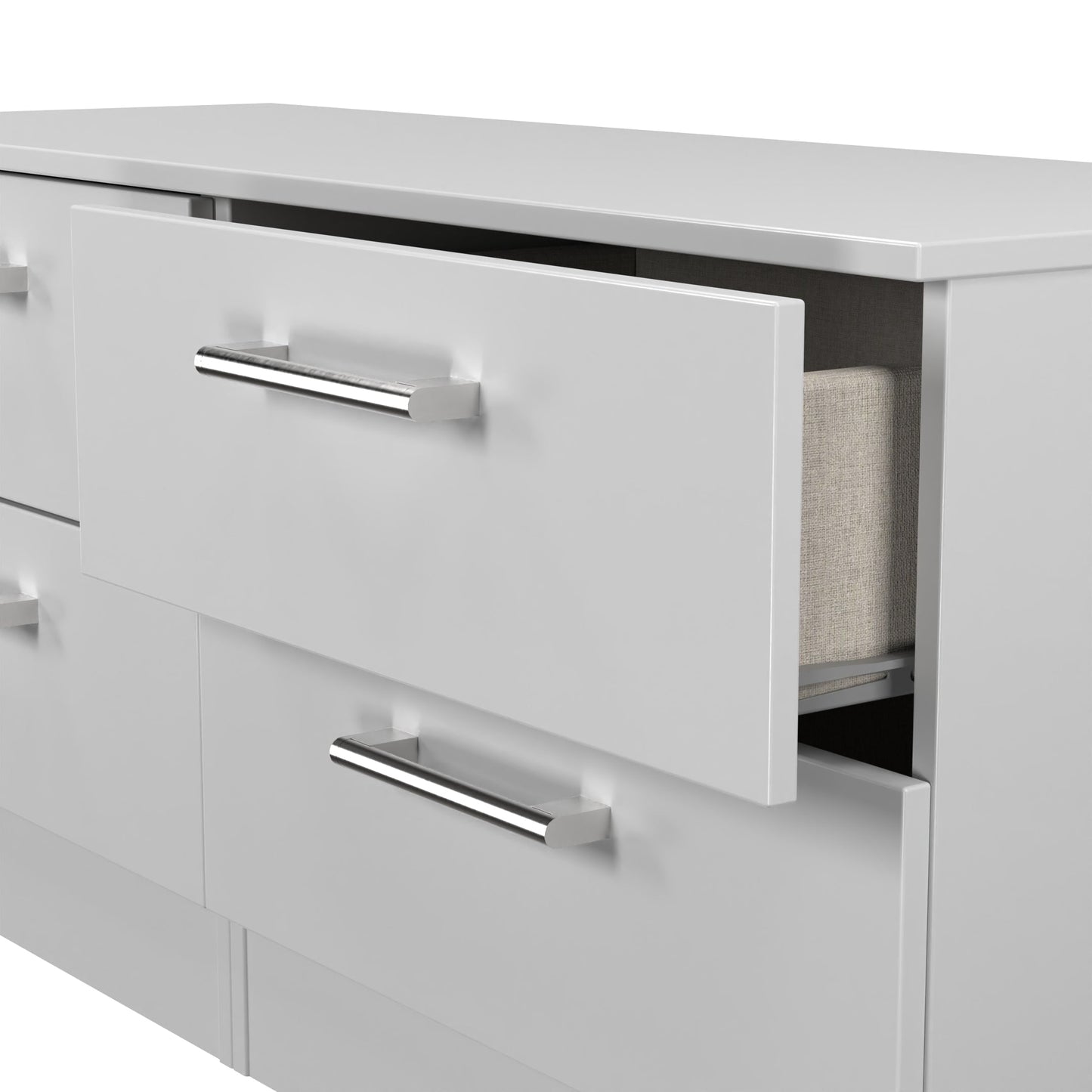 Devon Large Chest of Drawers Grey 4 Drawers 110cm