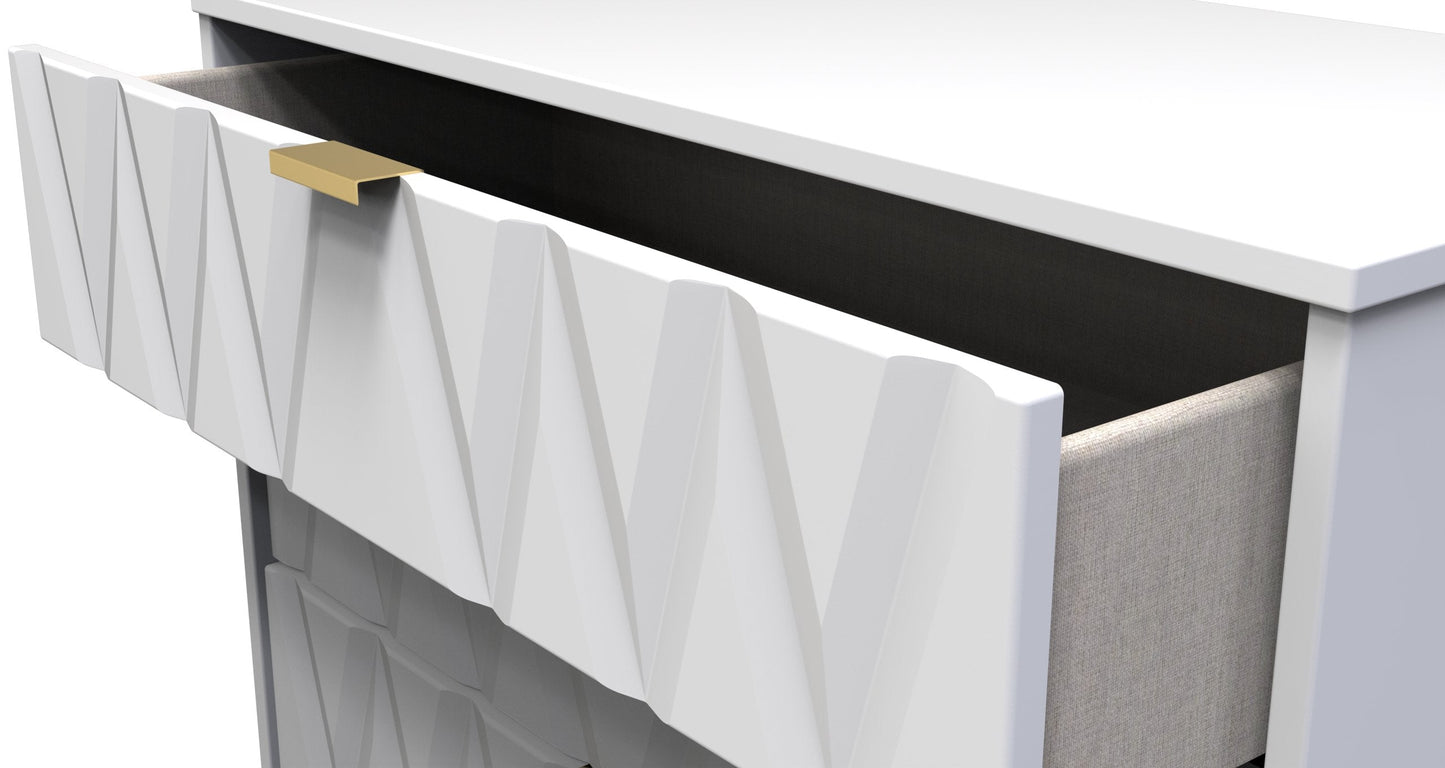 Diamond Chest of Drawers White 4 Drawers 93cm