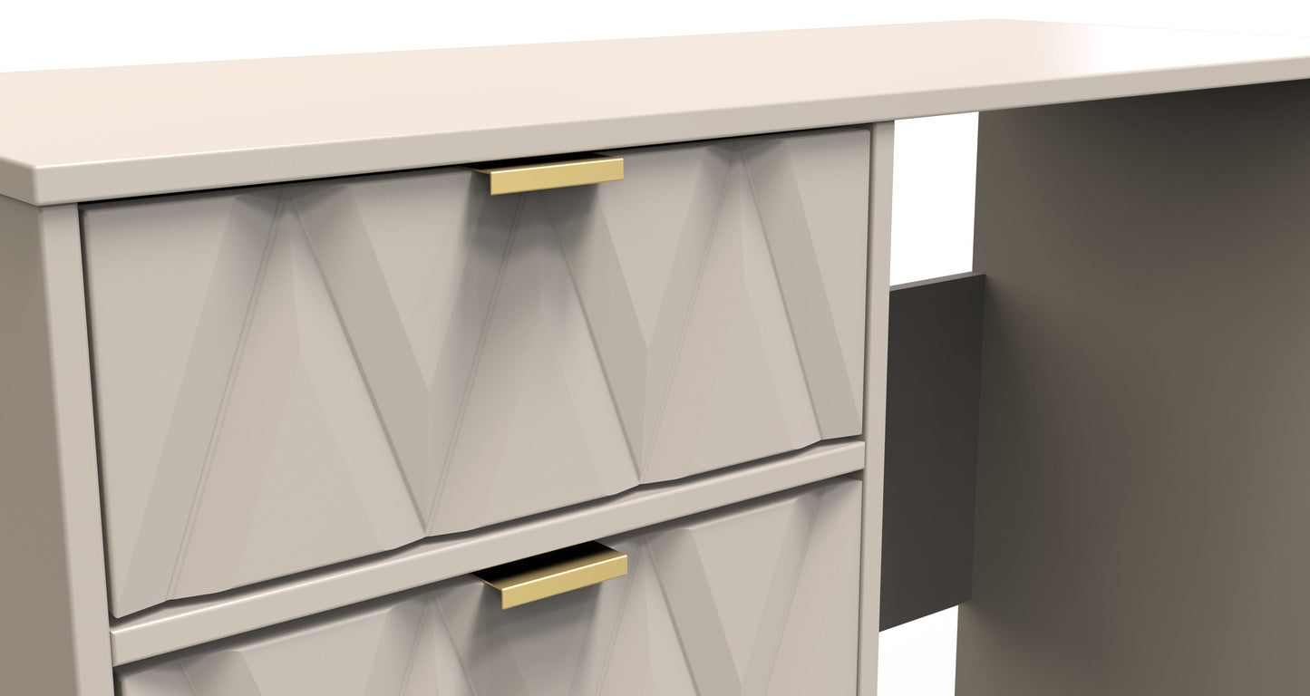 Diamond Desk Off-White 4 Drawers 97cm