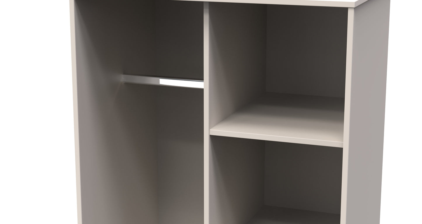 Diamond Tall Wardrobe Off-White 5 Shelves 197cm