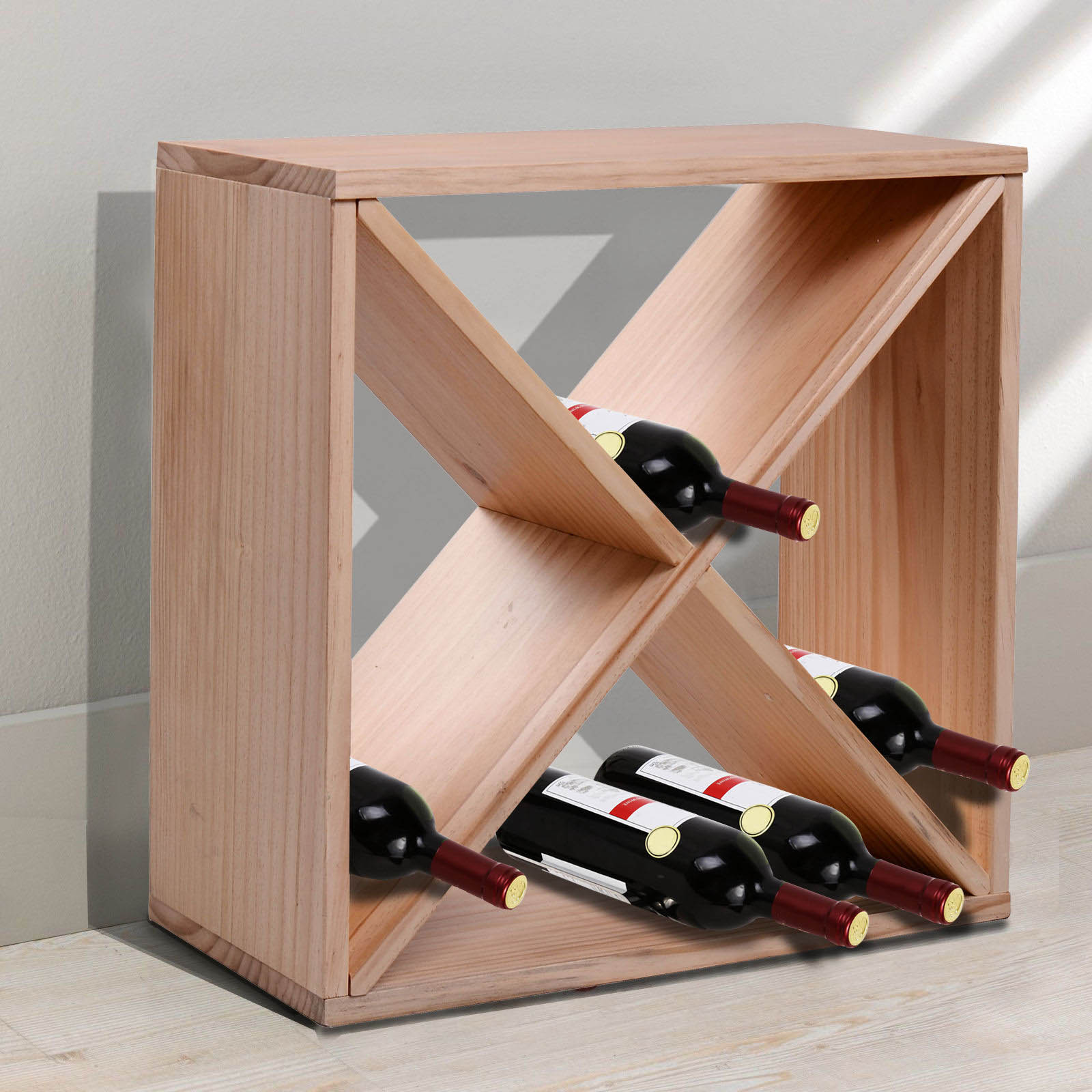 Wooden 24 Bottles Wine Rack only