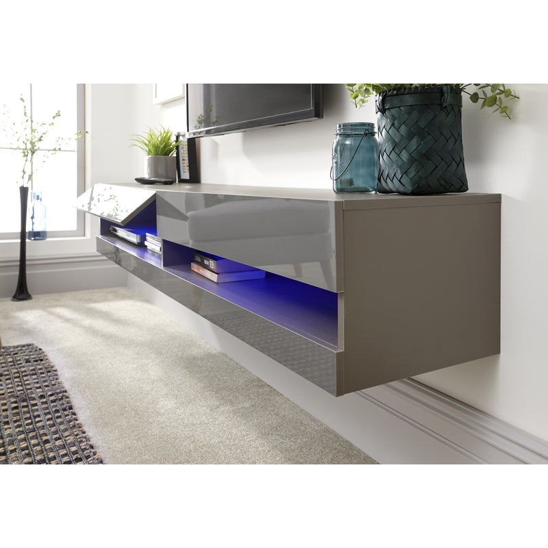 GFW Galicia TV Unit Grey 2 Shelves