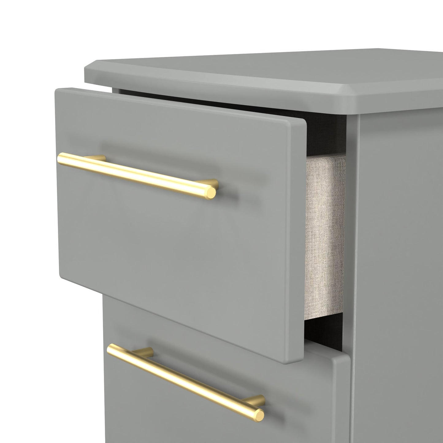 Haworth Bedside Table Grey 2 Drawers 51cm