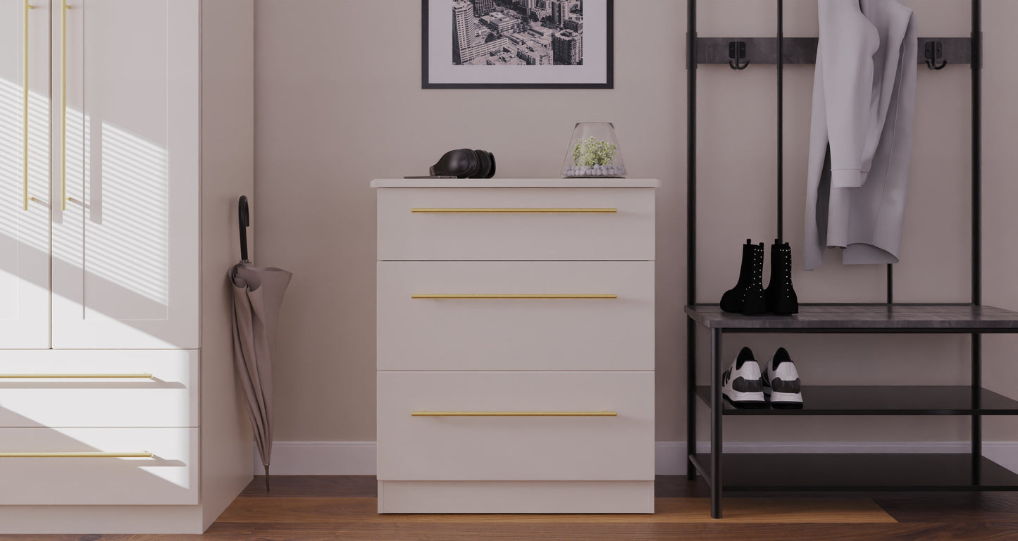 Haworth Chest of Drawers Off-White 3 Drawers 42cm