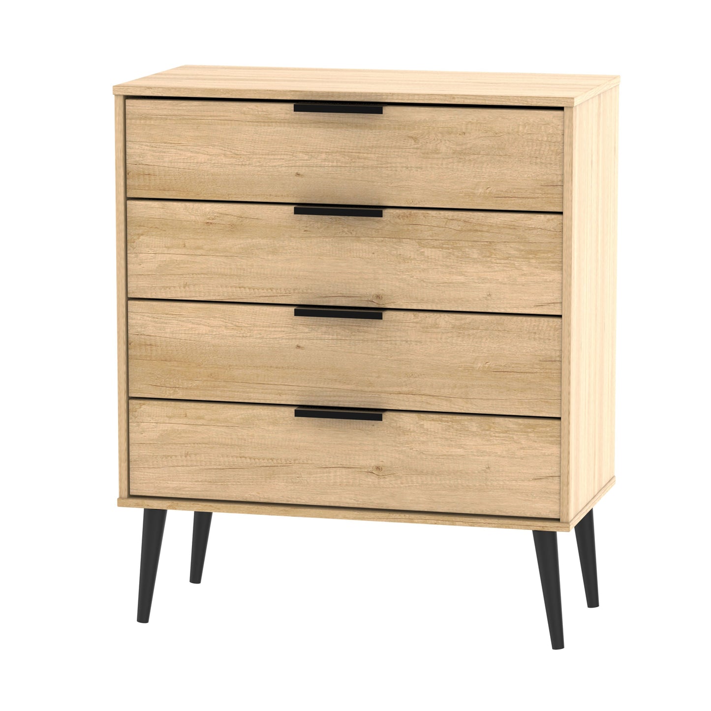 Hong Kong B Chest of Drawers Dark Oak 4 Drawers 93cm