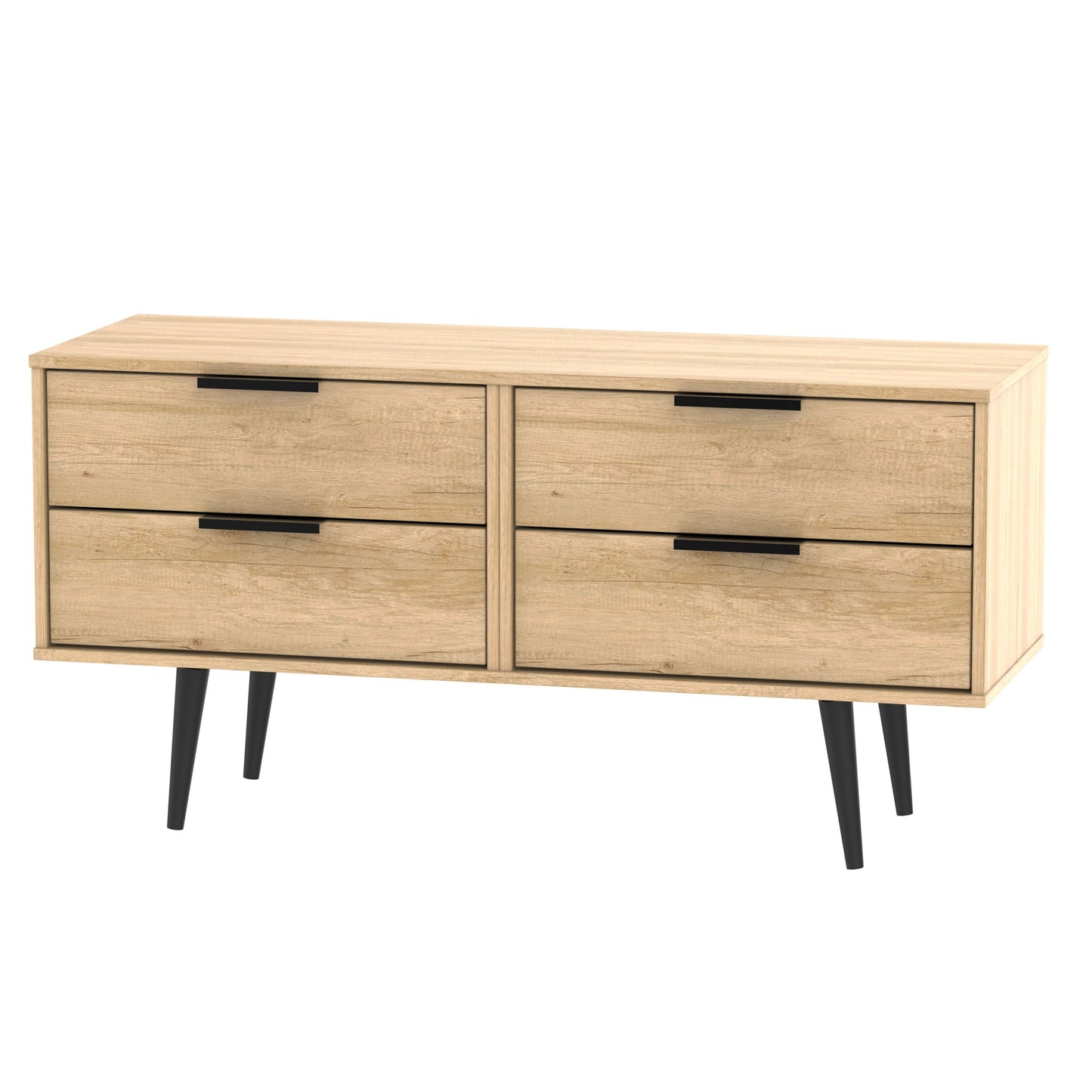 Hong Kong B Large Chest of Drawers Dark Oak 4 Drawers 115cm