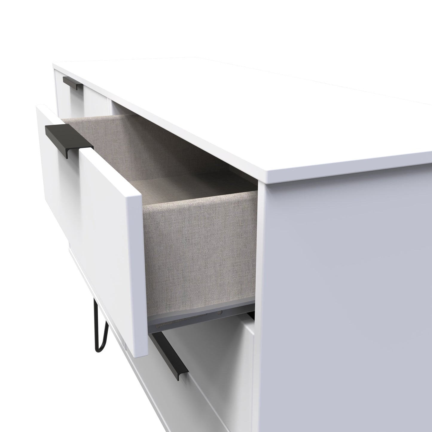 Hong Kong C Large Chest of Drawers White 6 Drawers 115cm