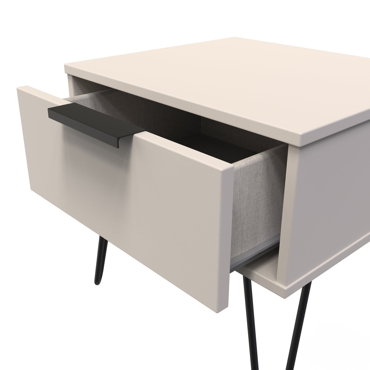 Hong Kong C Side Table Off-White 1 Drawer 58cm