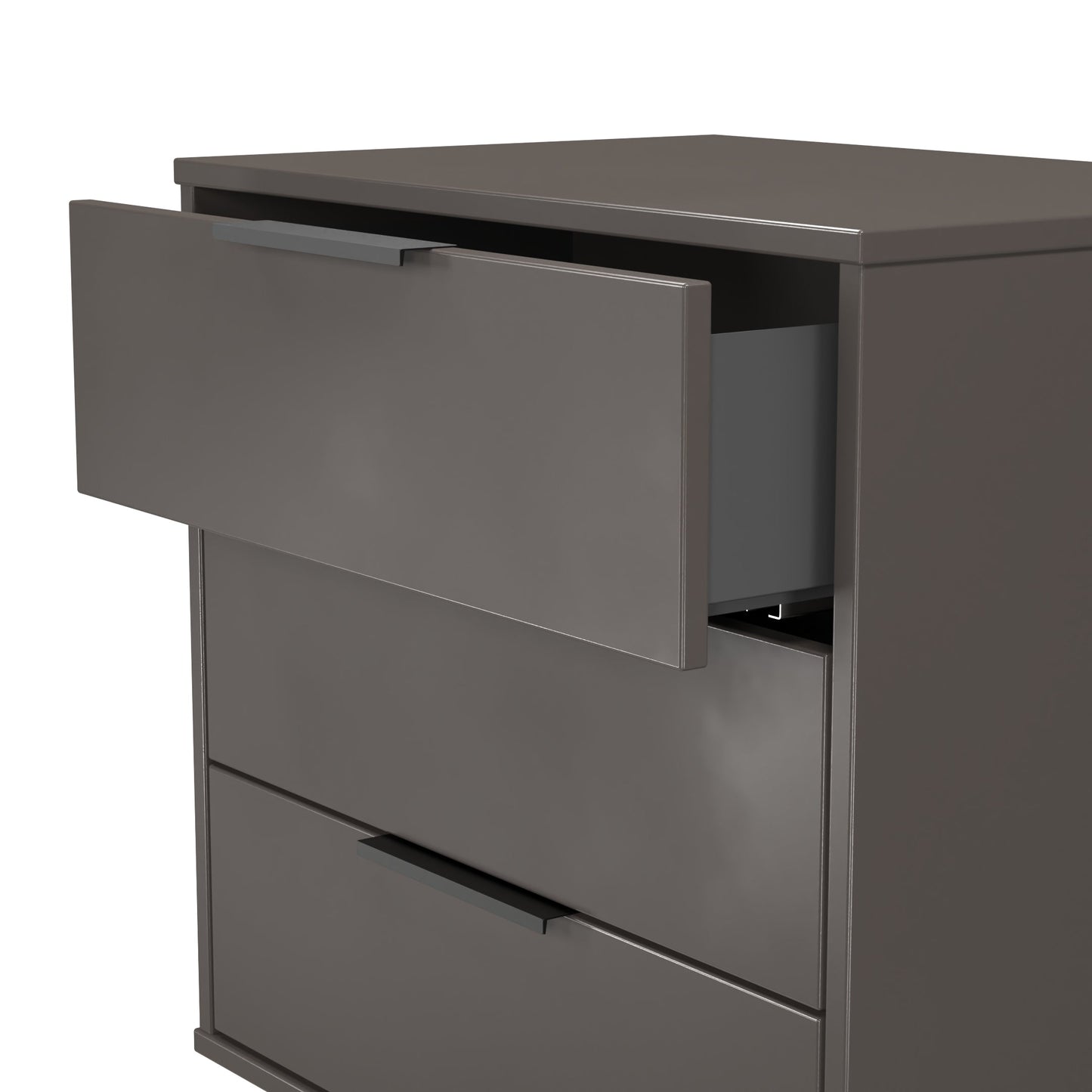 Hong Kong C Chest of Drawers Black 3 Drawers 76cm