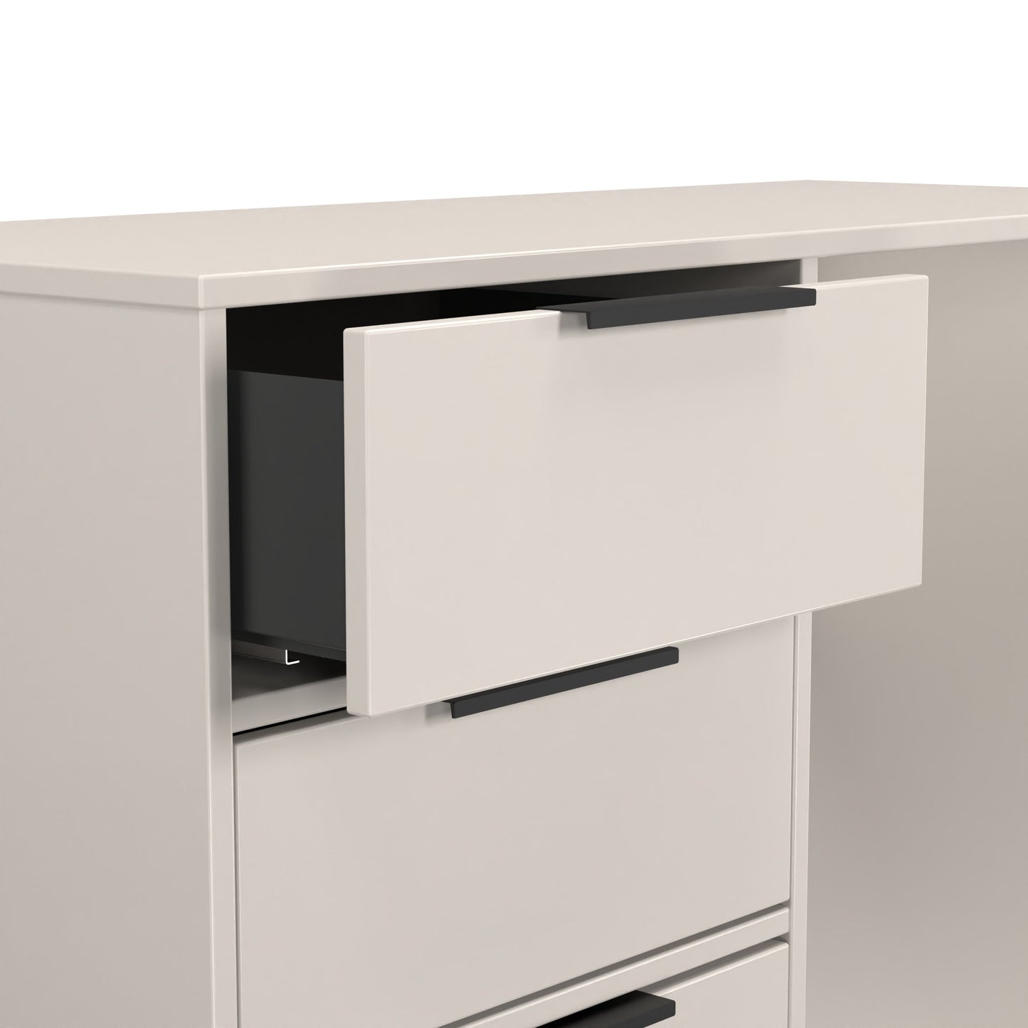 Hong Kong C Desk Off-White 4 Drawers 97cm