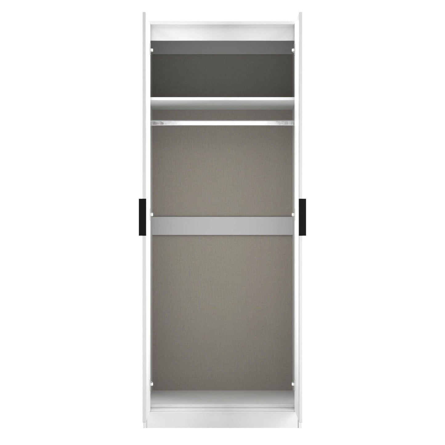 Hong Kong C Tall Wardrobe White 2 Doors 1 Shelf 197cm