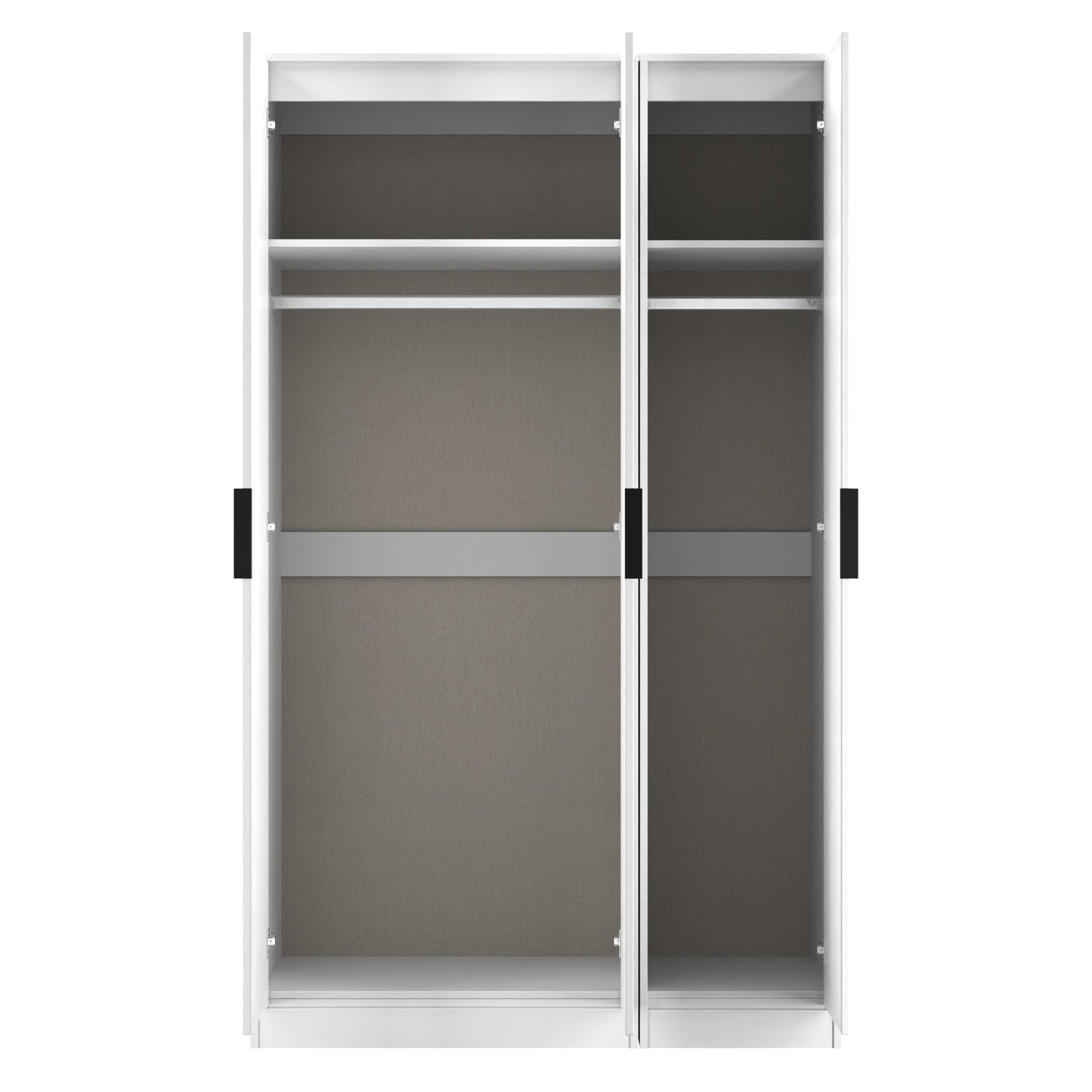 Hong Kong C Tall Wardrobe White 3 Doors 1 Shelf 198cm