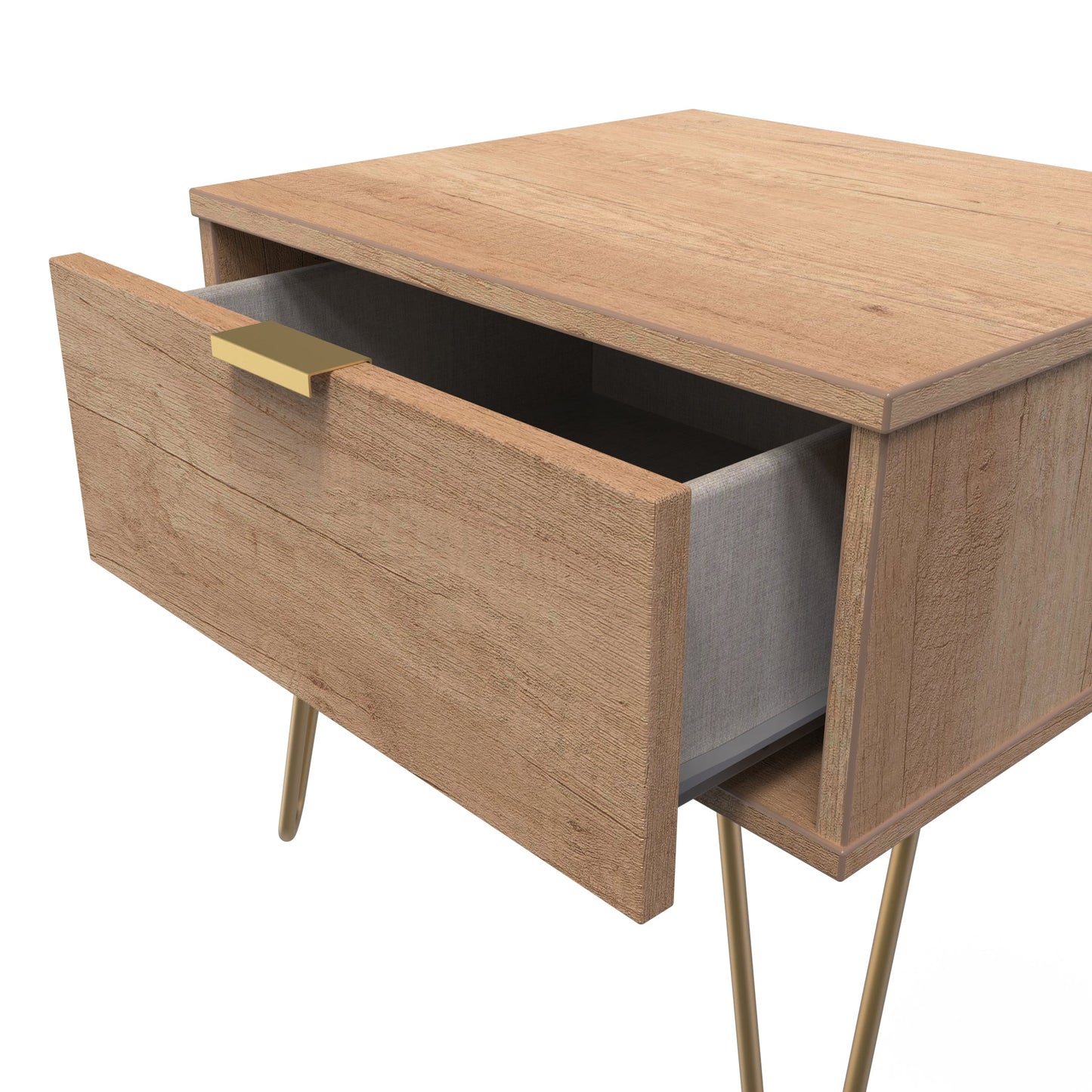 Hong Kong F Side Table Dark Oak 1 Drawer 40cm