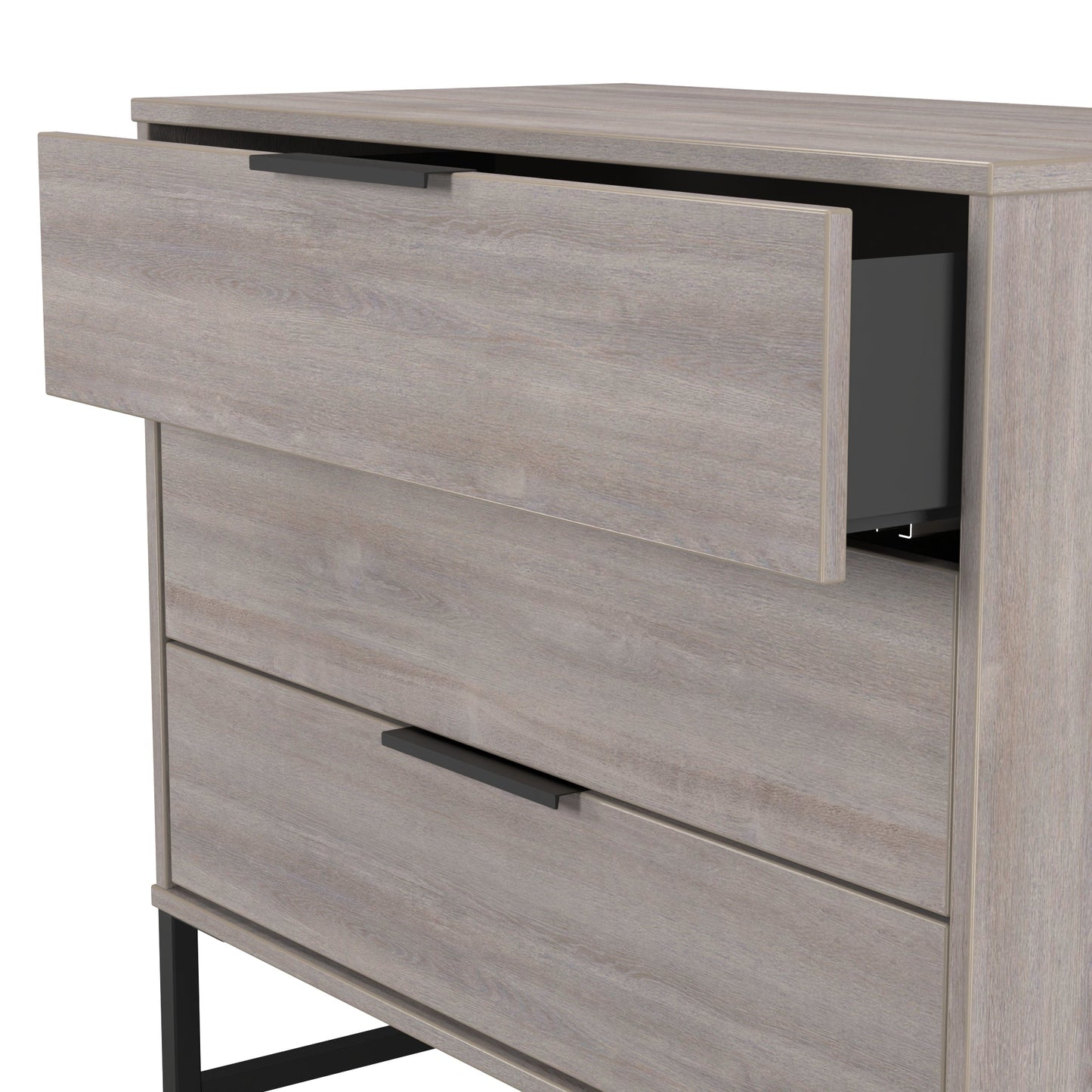 Hong Kong G Chest of Drawers Light Grey 3 Drawers 77cm