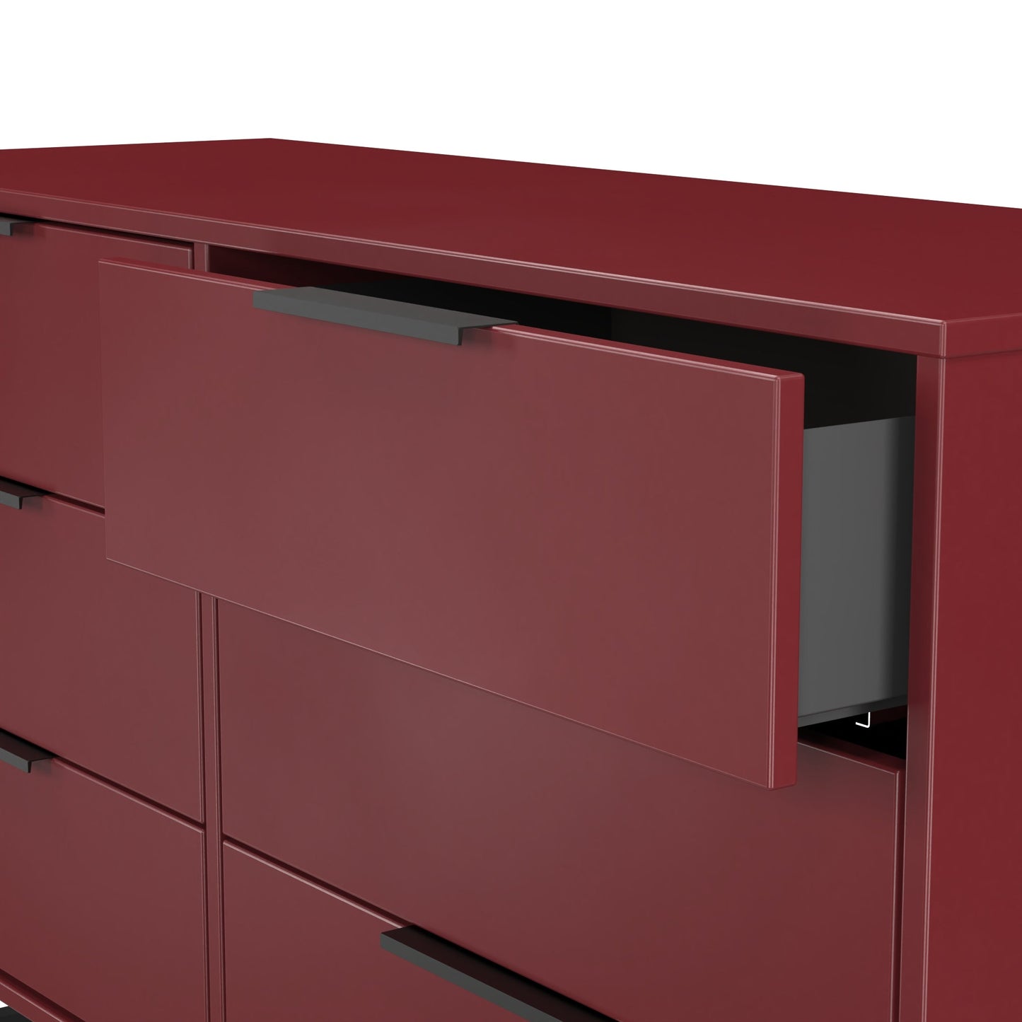 Hong Kong G Large Chest of Drawers Red 6 Drawers 115cm