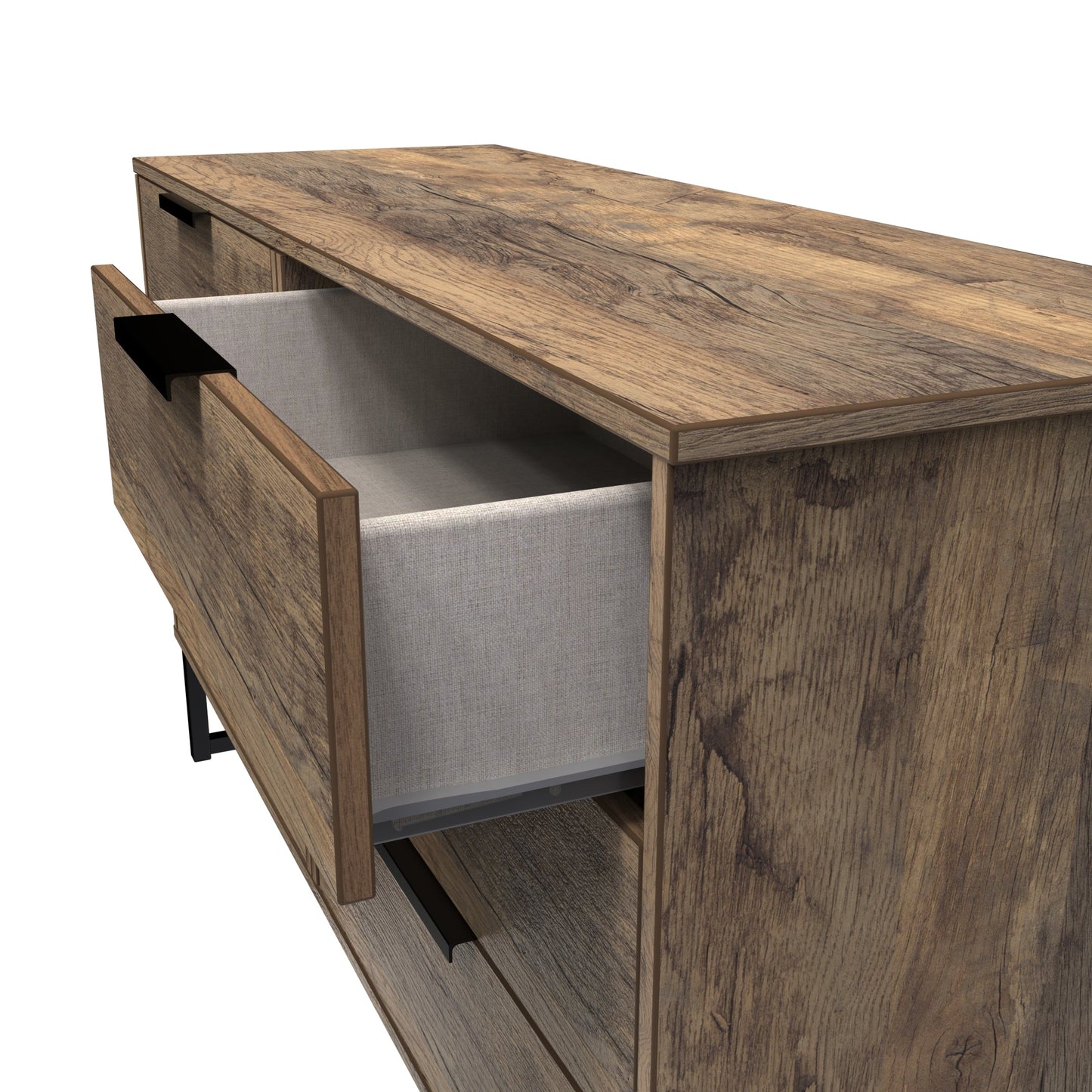 Hong Kong G Large Chest of Drawers Oak 6 Drawers 115cm