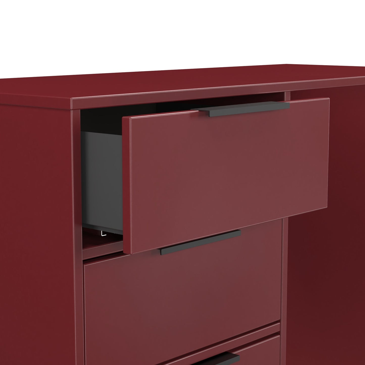 Hong Kong G Desk Red 4 Drawers 97cm
